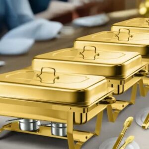 Rectangular Chaffing Dishes (Gold)