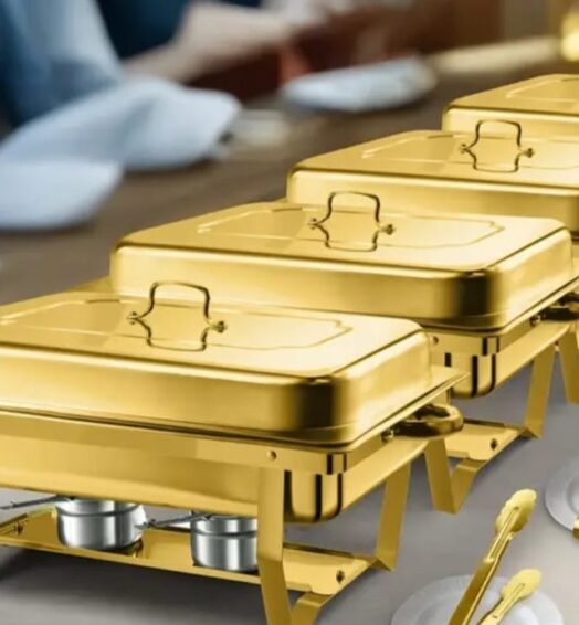 Rectangular Chaffing Dishes (Gold)